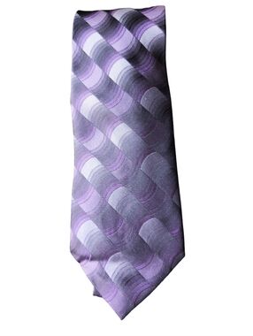 100% Silk Tie Joseph Feiss Purple Silver Black NWT Prom Wedding Homecoming